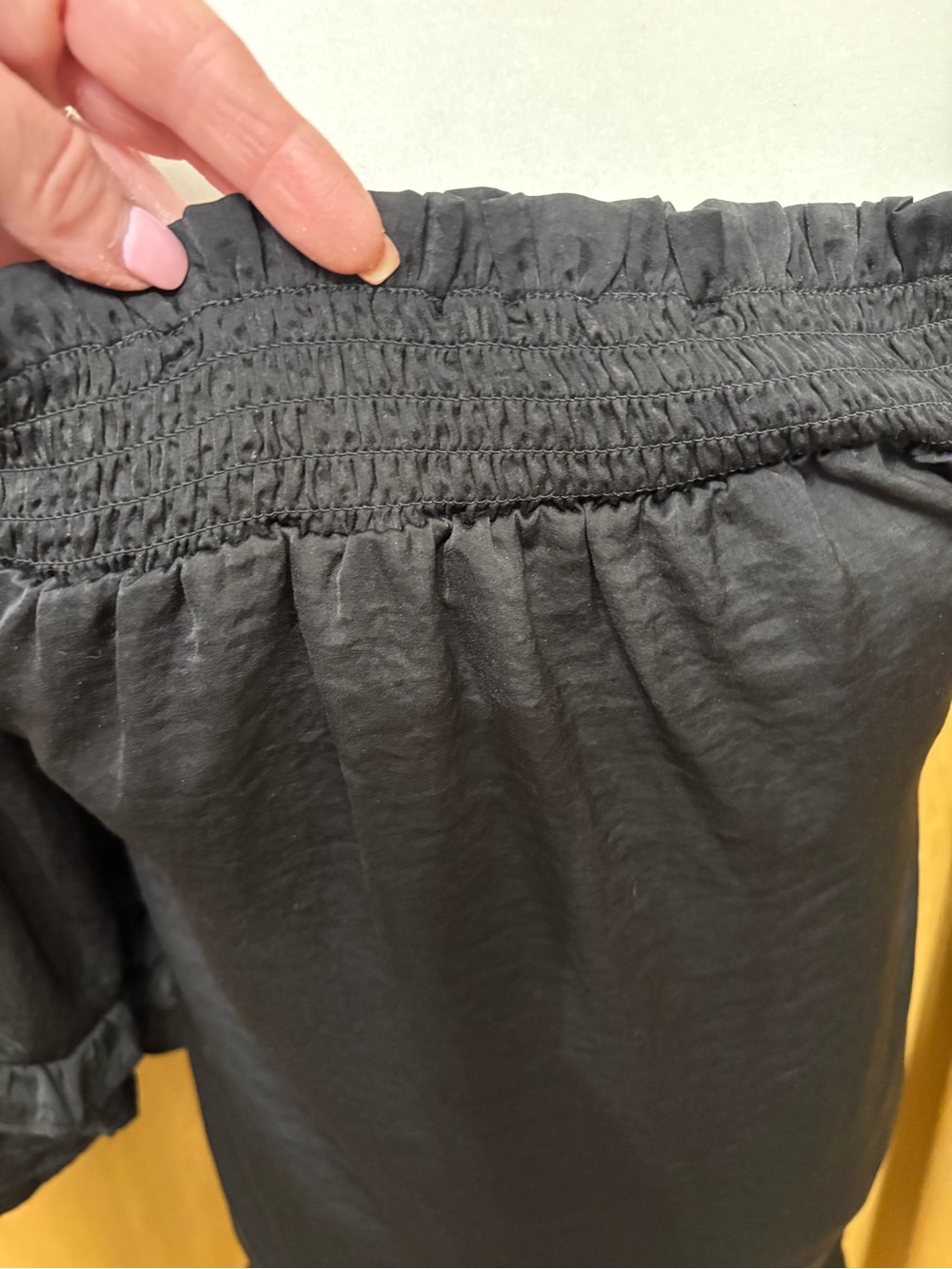 Boston Proper Black Off-Shoulder Ruffle Dress - Picture 4 of 6
